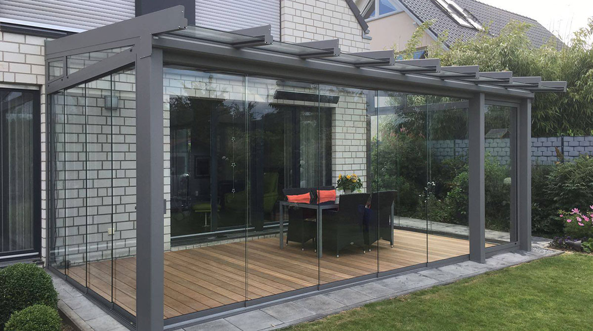 Moving window systems for porch and balcony enclosures